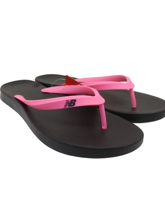 New Balance Men's Vibrant Thong Flip-Flops SUT24BP1 Black/Pink Size 13D - Picture 1 of 8